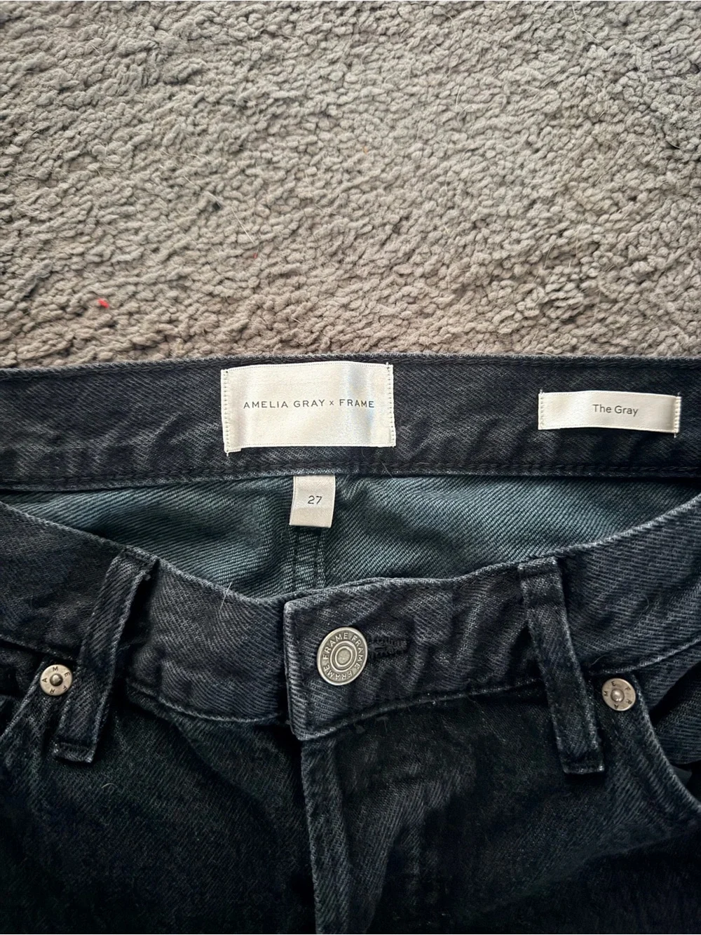 Frame Denim Black Boot-Cut Jeans